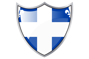Shield with Flag of Quebec flag