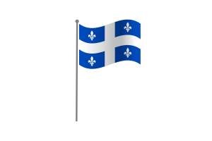 Waving Flag of Quebec flag
