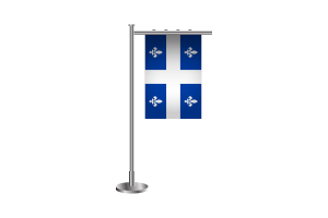 3d Quebec Standing Flag flag