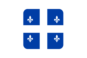 Quebec Flag Square Rounded Shape flag