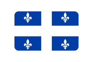 Quebec Flag Rounded Rectangle Vector Illustration flag
