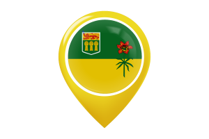 Saskatchewan Flag Map Pin Icon flag