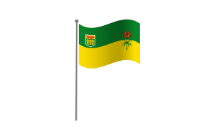 Waving Flag of Saskatchewan flag