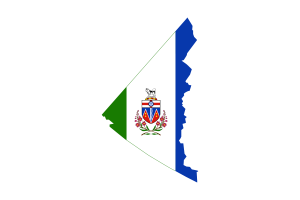 Yukon Map with Flag flag