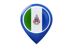 Yukon Flag Map Pin Icon flag