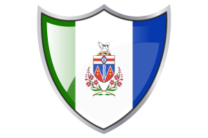 Shield with Flag of Yukon flag