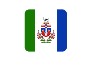 Yukon Flag Square Rounded Shape flag