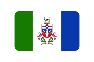 Yukon Flag Rounded Rectangle Vector Illustration flag