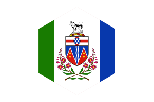 Yukon Flag Hexagon Shape flag