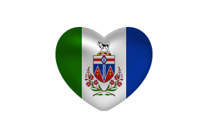  Love of Yukon Heart Shape flag
