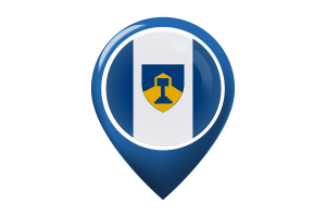 Dawson Creek Flag Map Pin Icon flag