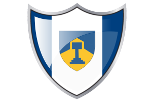 Shield with Flag of Dawson Creek flag