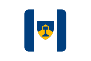 Dawson Creek Flag Square Rounded Shape flag