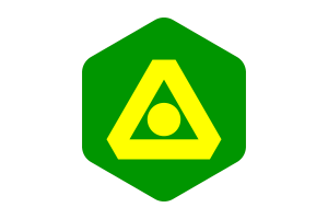 Delta-Flagge abgerundete hexagonale Form flag