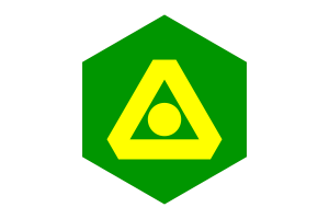 Delta-Flagge hexagonale Form flag