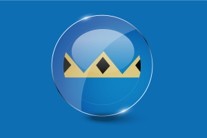 Fernie Flag Glossy Round Button flag