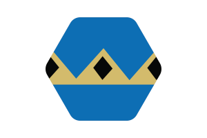 Fernie Flag Illustration Hexagon Rounded Shape flag