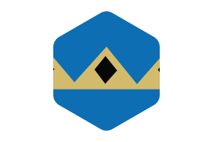 Fernie Flag Rounded Hexagon Shape flag