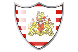 Shield with Flag of Senate of Bremen flag