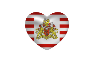 Love of Senate of Bremen Heart Shape flag