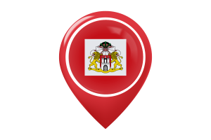 Senate of Hamburg Flag Map Pin Icon flag