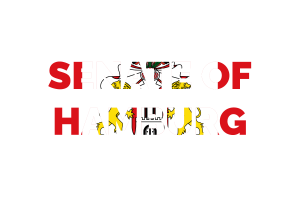 Senate of Hamburg Text Art flag