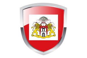 National Flag of Senate of Hamburg Clipart flag