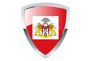 Senate of Hamburg Shield Flag flag