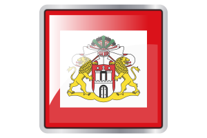 Senate of Hamburg Flag Square icon flag