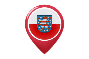 Thuringia Flag Map Pin Icon flag