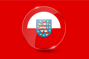 Thuringia Flag Glossy Round Button flag