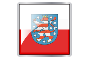 Thuringia Flag Square icon flag