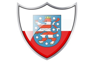 Shield with Flag of Thuringia flag