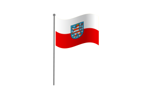 Waving Flag of Thuringia flag