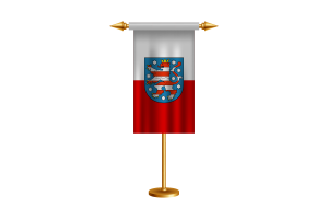 Thuringia Ceremonial Flag Vector Free flag