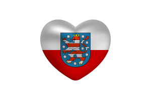 Love of Thuringia Heart Shape flag