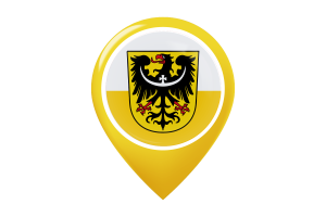 Silesian Flag Map Pin Icon flag