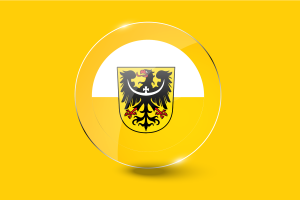 Silesian Flag Glossy Round Button flag