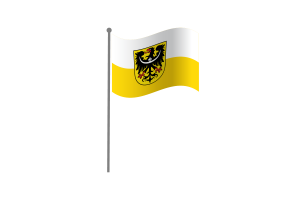 Waving Flag of Silesian flag