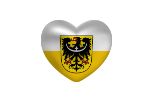 Love of Silesian Heart Shape flag