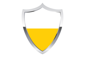 Silesian Flag with Medieval Heater Shield flag