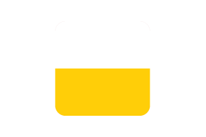 Silesian Flag Square Rounded Shape flag