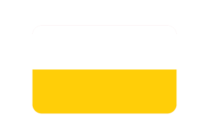 Silesian Flag Rounded Rectangle Vector Illustration flag