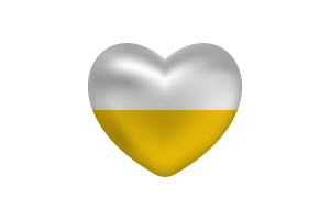 Love of Silesian Heart Shape flag