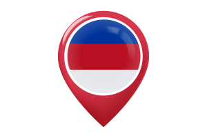 Sorbs Flag Map Pin Icon flag
