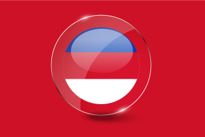 Sorbs Flag Glossy Round Button flag