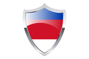 Sorbs Flag with Medieval Heater Shield flag