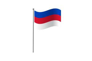 Waving Flag of Sorbs flag