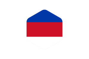 Sorbs Flag Rounded Hexagon Shape flag
