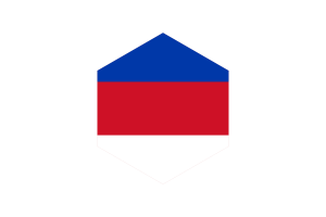 Sorbs Flag Hexagon Shape flag